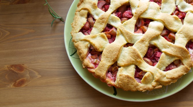 Rhabarber Erdbeer Tarte