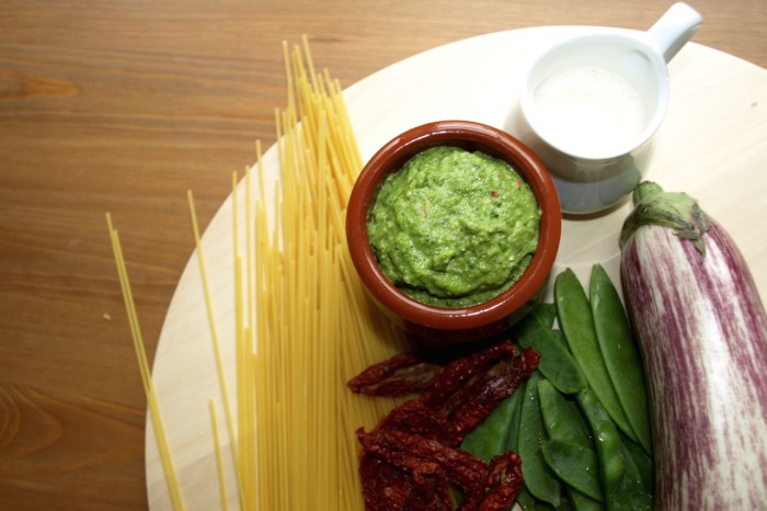 Zutaten Rucola Salbei Cashew Pesto